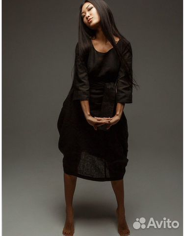 Платье льняное katami wear летнее/осеннее Платье льняное katami wear летнее/осеннее