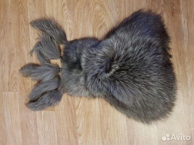 Шапка из цельной чернобурки