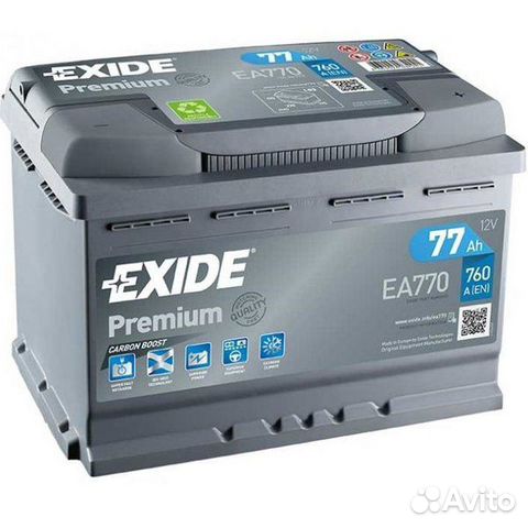 89310004007  Аккумулятор Exide Premium EA 770 