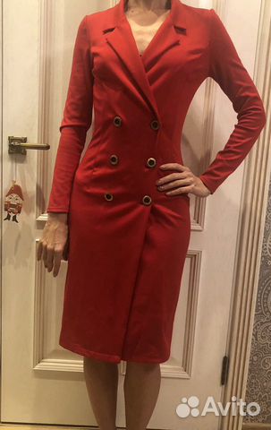 Красное платье-пиджак