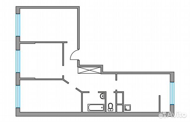 3-к квартира, 66 м², 9/16 эт. 3-к квартира, 66 м², 9/16 эт.