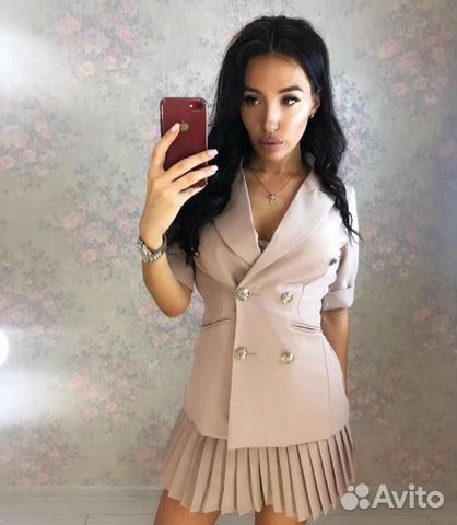 Костюм с юбкой Balmain (пудра) Костюм с юбкой Balmain (пудра)