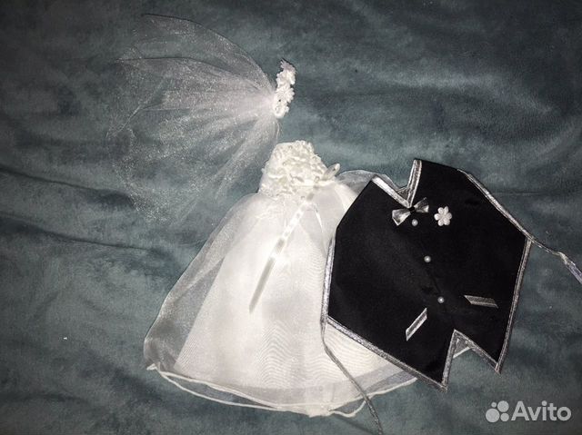 Одежда для свадебных бутылок жених и невеста