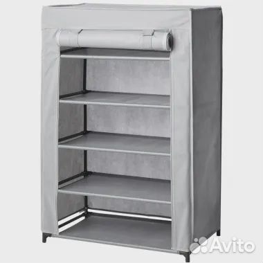Обувница с чехлом закрытая 90х60х35 cм цвет серый