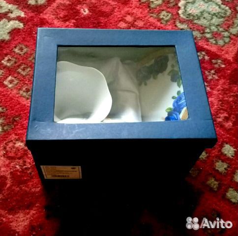 Чашка и блюдце в коробке новые