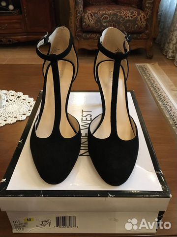 Туфли замшевые нов Nine West р. 38.5