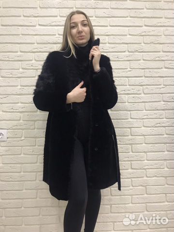 Шуба мутон + норка Шуба мутон + норка