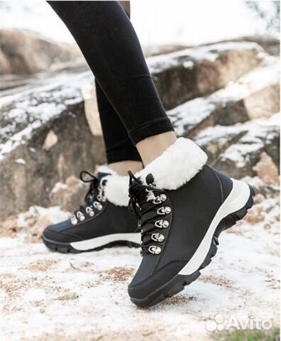 Женские теплые короткие ботинки