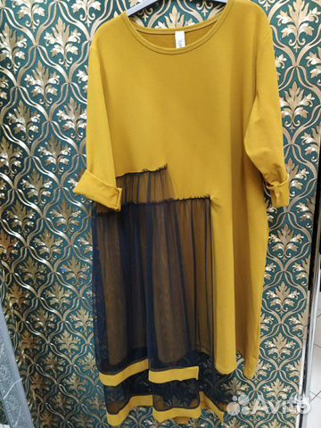 Теплое итальянское платье крупного размера Теплое итальянское платье крупного размера