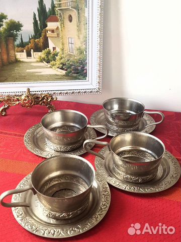 Подстаканник блюдцы СССР винтаж мельхиор