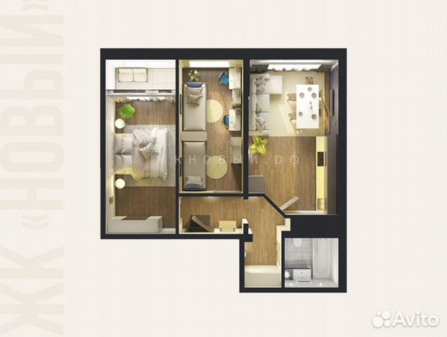 2-к квартира, 56.7 м², 2/8 эт. 2-к квартира, 56.7 м², 2/8 эт.