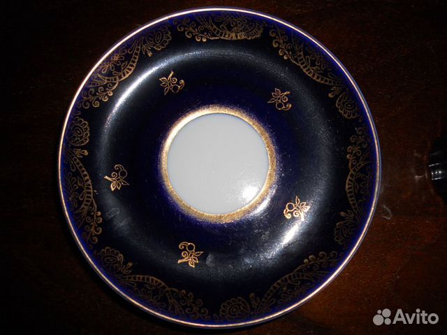 Чашка, блюдце, ваза, синий кобальт, золото, СССР Чашка, блюдце, ваза, синий кобальт, золото, СССР