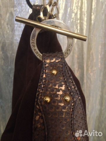 Сумка замшевая коричневая Gerardino de Maggio Сумка замшевая коричневая Gerardino de Maggio