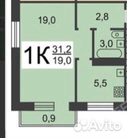 1-к квартира, 31.2 м², 4/5 эт. 1-к квартира, 31.2 м², 4/5 эт.