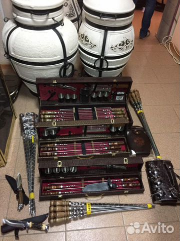 Подарочные наборы шампуров,фляг,ножей