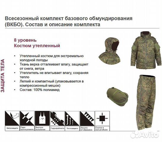 Костюм зимний утепленный вкбо/вкпо Костюм зимний утепленный вкбо/вкпо