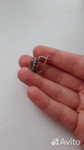 Серьги посеребреные