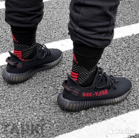real yeezys black and red