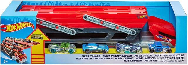 Мега автовоз Hot Wheels + 4 машинки