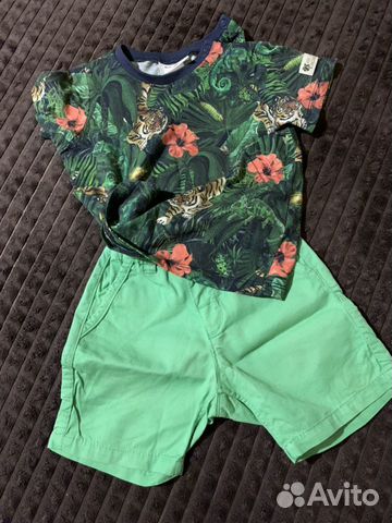 Шорты+футболка, р80, H&M