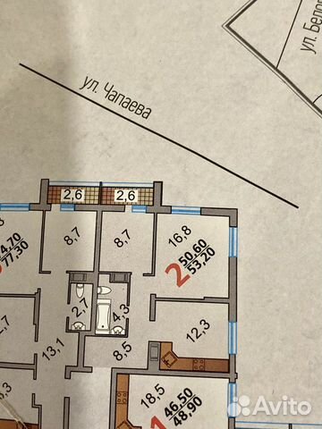 2-к квартира, 53.2 м², 10/25 эт.