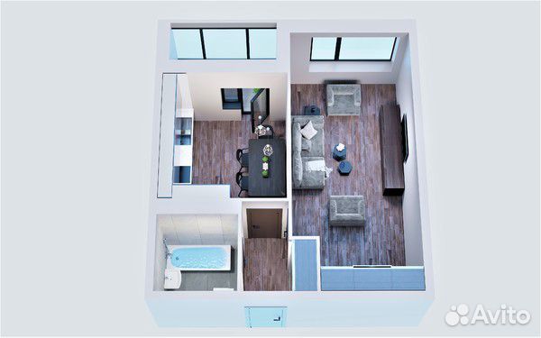 1-к квартира, 42.7 м², 6/12 эт.