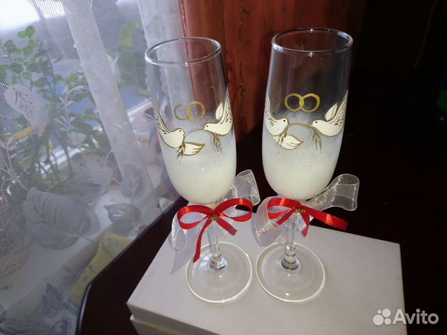 Продам набор свадебных бокалов