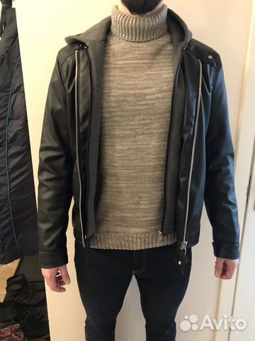 Кожаная куртка мужская Zara Кожаная куртка мужская Zara