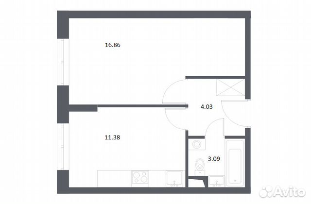 1-к квартира, 35.4 м², 1/14 эт. 1-к квартира, 35.4 м², 1/14 эт.