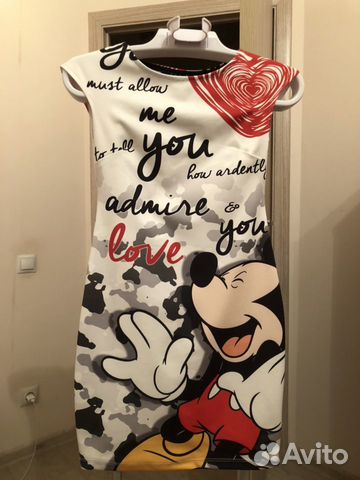 Платье мини с микки маус Mickey Mouse Платье мини с микки маус Mickey Mouse