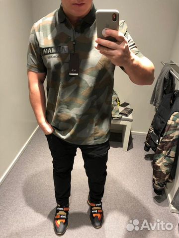 Поло Armani, Armani Exchange, камуфляж Поло Armani, Armani Exchange, камуфляж