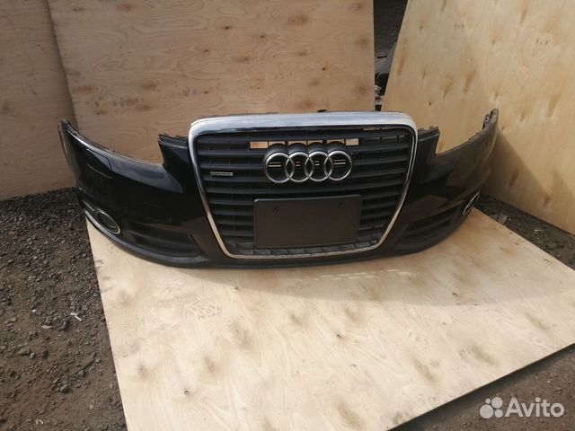 Бампер передний S-line Audi A6 Restail + омыватели