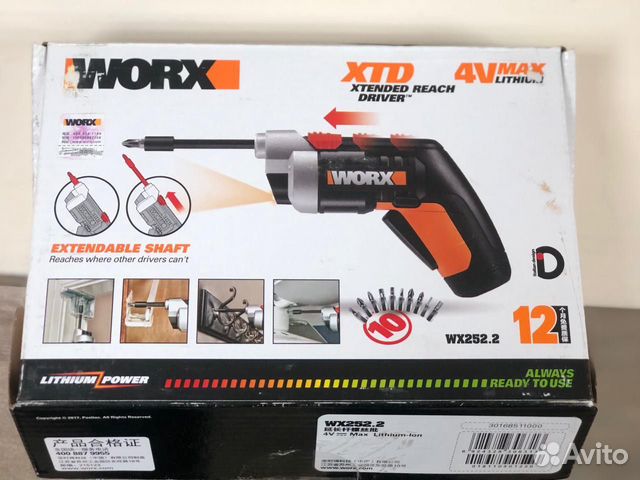 Аккумуляторная отвертка Worx WX252