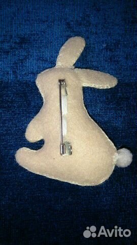 Брошь / брошка зайка из фетра Брошь / брошка зайка из фетра