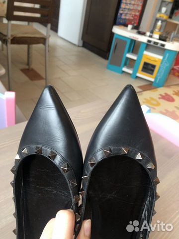 Балетки Valentino Rock Stud noir оригинал р 39,5 Балетки Valentino Rock Stud noir оригинал р 39,5