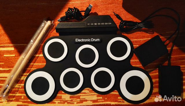 Барабаны Electronic Drum новые силиконовые черные Барабаны Electronic Drum новые силиконовые черные
