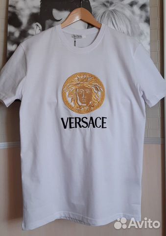 Футболка Versace Принт вышивка Футболка Versace Принт вышивка