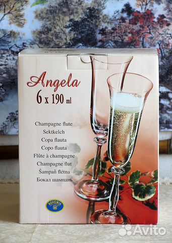 Бокалы для шампанского новые Angela, Bohemia