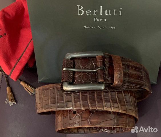 Berluti Limited мужской ремень крокодил новый Berluti Limited мужской ремень крокодил новый