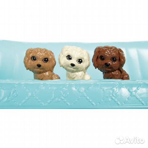 Кукла Барби с собакой и новорожденными щенками Кукла Барби с собакой и новорожденными щенками