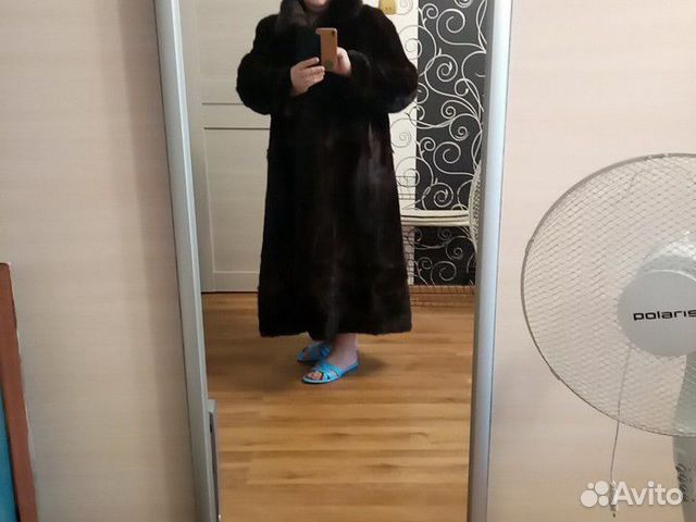 Шуба (норка + хорёк) б/у на высокую женщину
