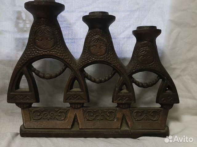 Подсвечник матрешки. бронза.ссср 60Е года.винтаж