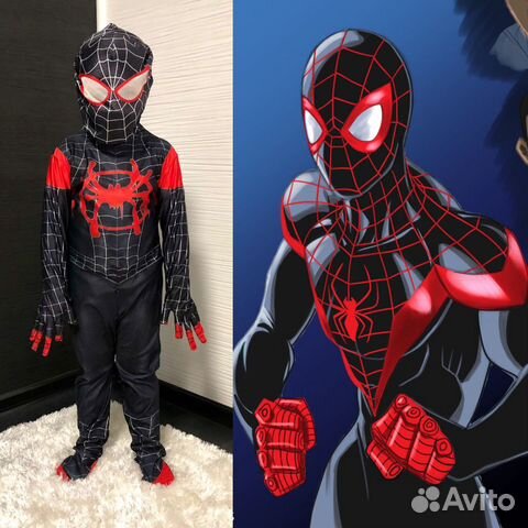 Карнавальный костюм Venom Спайдермен чёрный челове