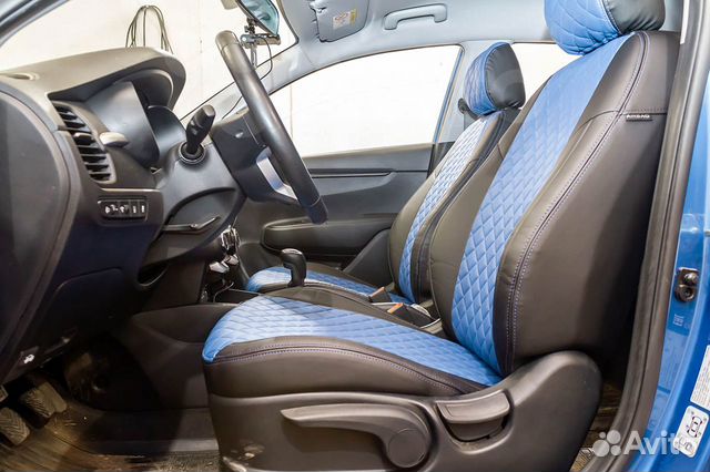 Авточехлы Киа Рио Х-Лайн / Экокожа Ромб