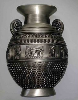 Египетская ваза амфора, шкатулка и ручка, комплект