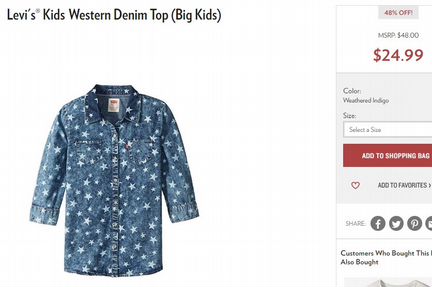 Levis рубашка новая, на 12-15лет
