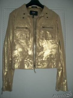 Новая золотая кожаная куртка EMS Exchange London