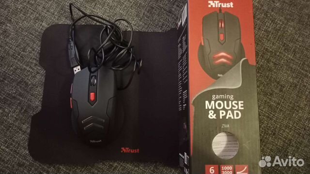 Игровая мышь c ковриком новые
