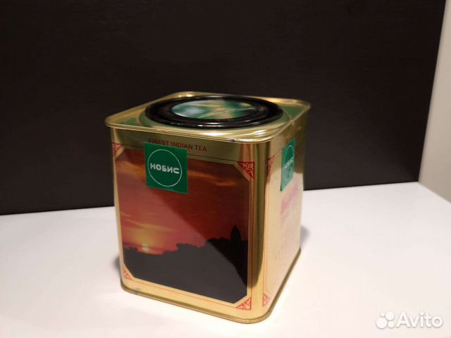 Индийский черный чай в жестяной банке СССР