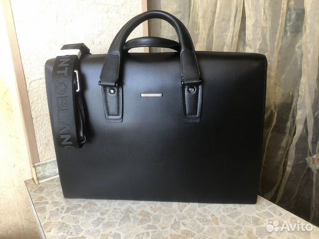 Мужской кожаный портфель Mont Blanc